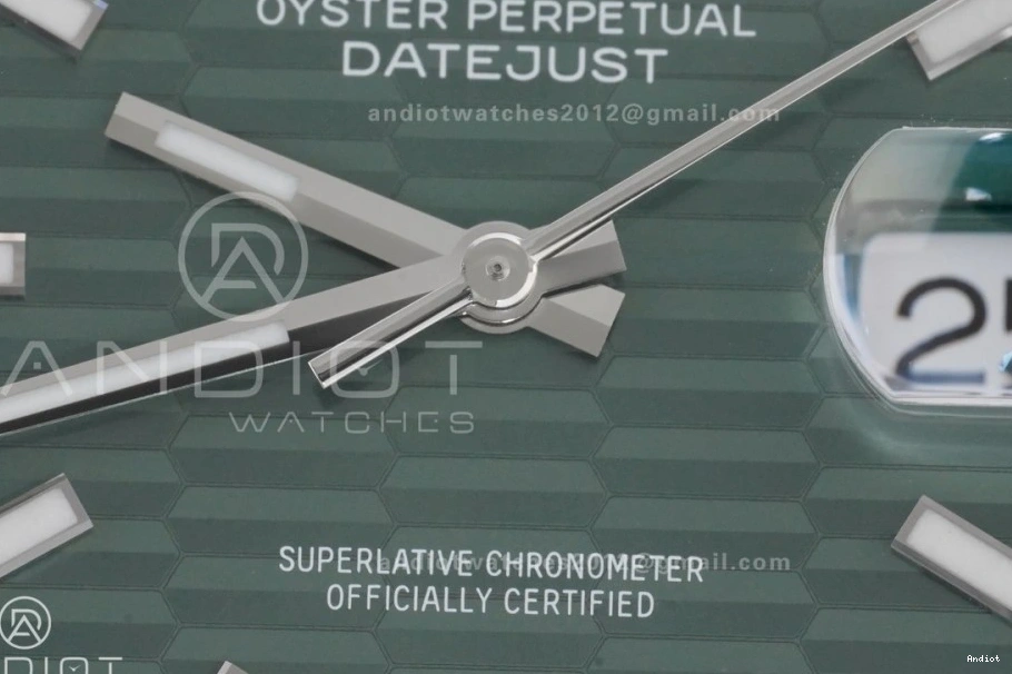 126334 Textured Bracelet Green 1:1 Best 41 Clean on Steel DateJust Dial 904L SH3235 Jubilee Edition 0324